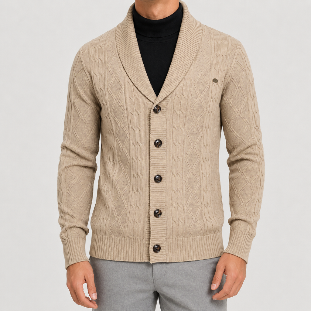 Men’s Knitted Coat – Autumn Winter Long Sleeve Jumper Jacket
