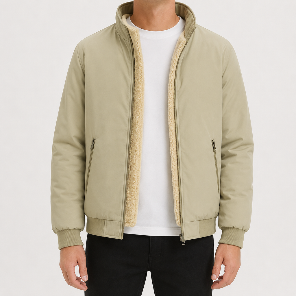 Men’s Padded Jacket – Heavyweight Fleece-Lined Winter Coat