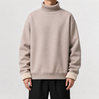 Men’s Fleece Lined Jumper – Knitted Long Sleeve Warm Base Layer