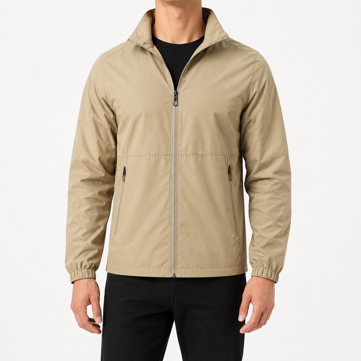 Men’s Waterproof Jacket – Breathable Stand Collar Outdoor Casual Jacket