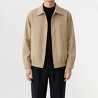 Men’s Overcoat – Relaxed Fit Cropped Casual Jacket for Autumn