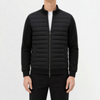 Men’s Lightweight Jacket – Stand Collar Knitted Winter Padded Coat