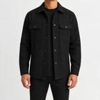 Men’s Shacket – Button Front Overshirt Jacket with Flap Pockets