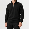 Men’s Fleece Quarter Zip – Slim Fit Stand Collar Warm Pullover Jumper