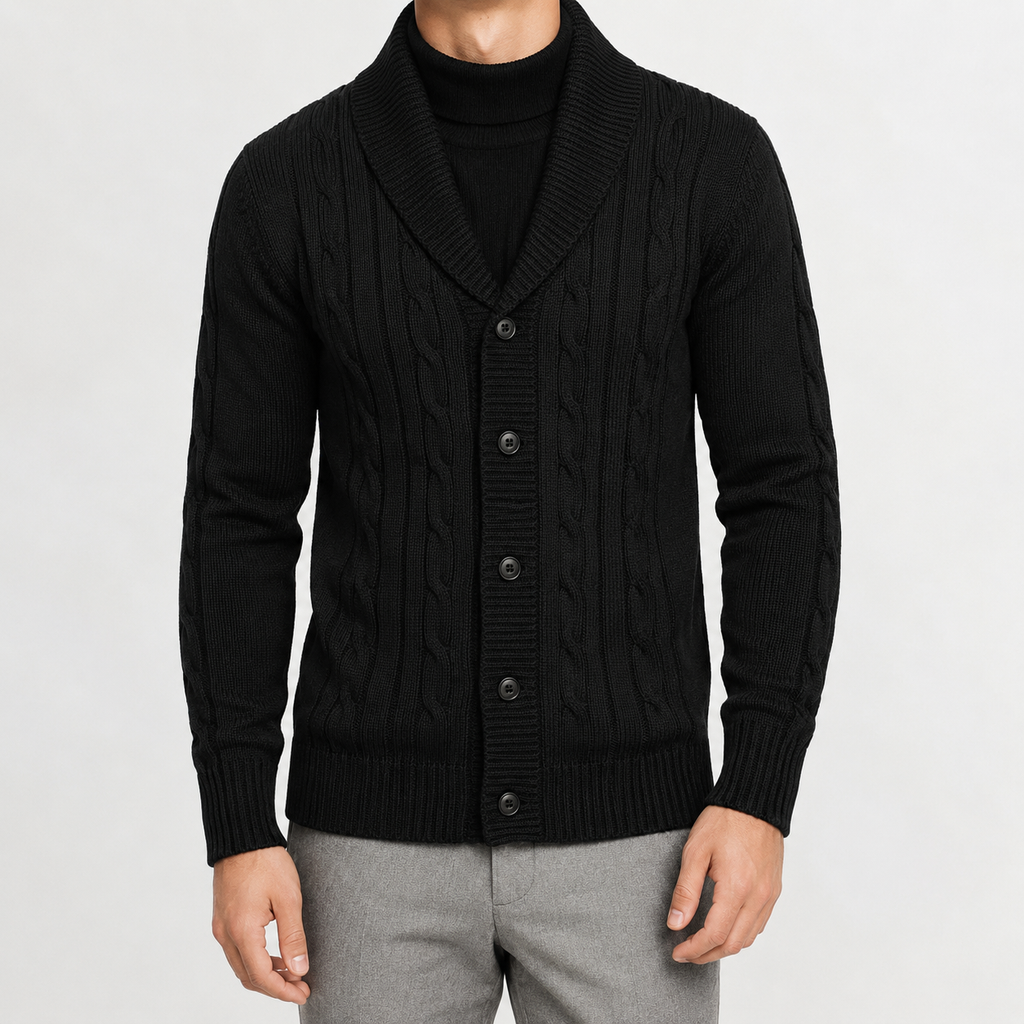 Men’s Knitted Coat – Autumn Winter Long Sleeve Jumper Jacket