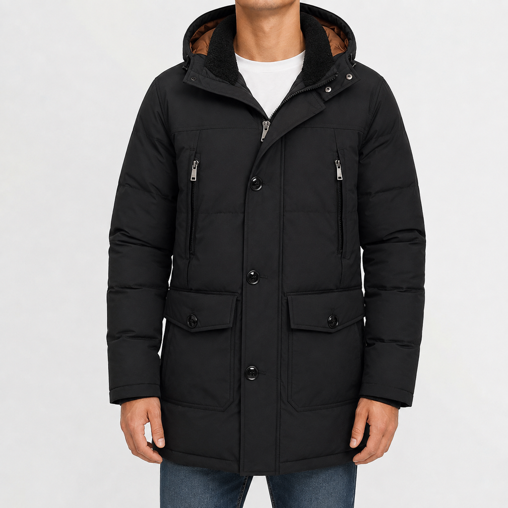 Men’s Padded Jacket – Thickened Insulated Winter Parka Coat