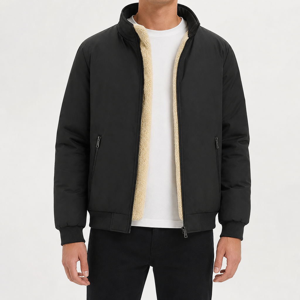 Men’s Padded Jacket – Heavyweight Fleece-Lined Winter Coat