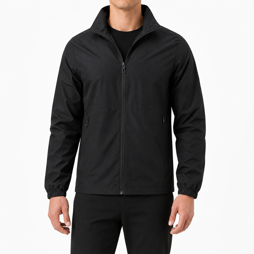 Men’s Waterproof Jacket – Breathable Stand Collar Outdoor Casual Jacket