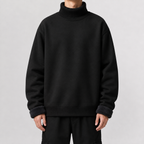 Men’s Fleece Lined Jumper – Knitted Long Sleeve Warm Base Layer