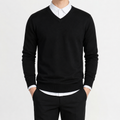 Men’s V Neck Jumper – Classic Knitted Long Sleeve Pullover