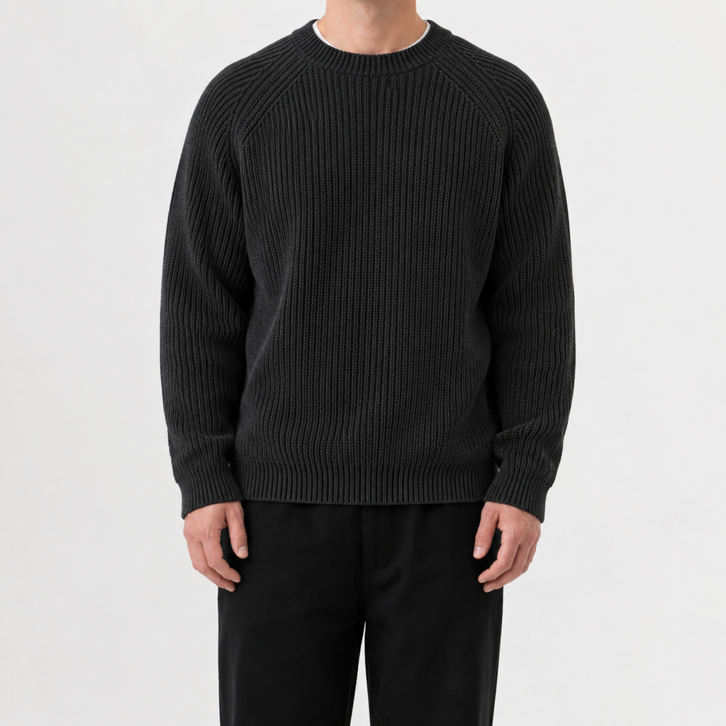 Men’s Oversized Jumper – Thickened Loose Fit Knitted Pullover