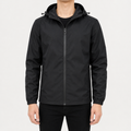 Men’s Waterproof Jacket – Hooded Casual Raincoat with Long Sleeves