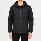 Men’s Waterproof Jacket – Hooded Casual Raincoat with Long Sleeves