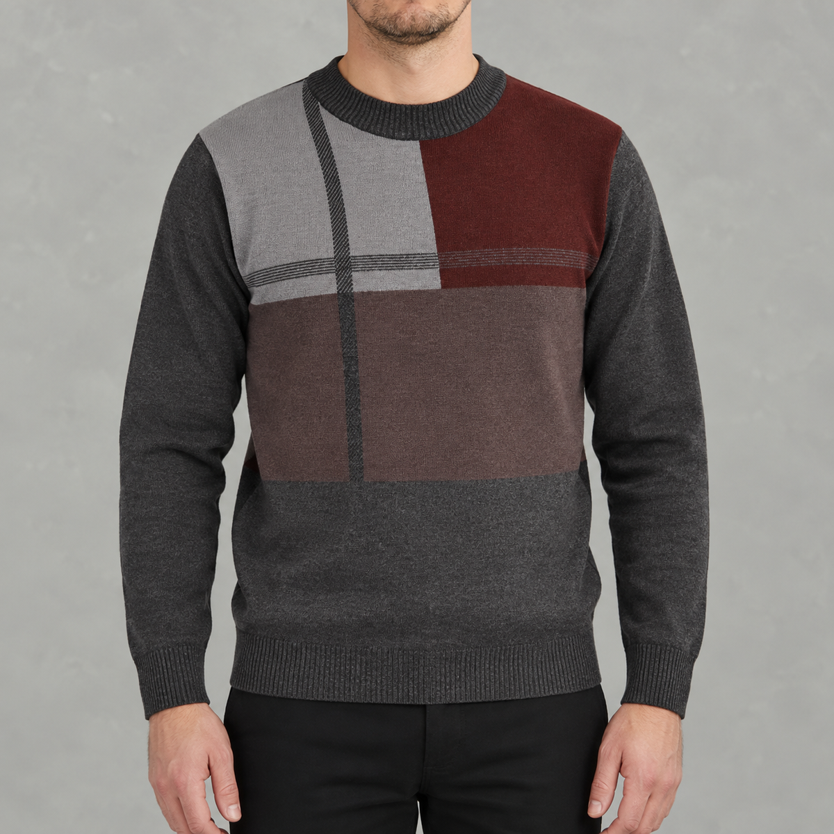 Men’s Graphic Jumper – Thickened Casual Long Sleeve Pullover