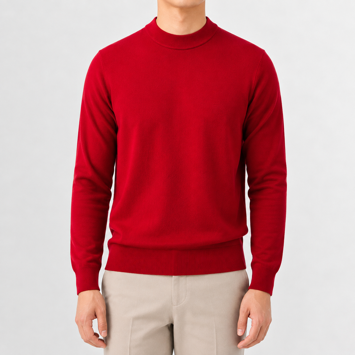 Men’s Knitted Jumper – Thickened Multi-Colour Casual Pullover