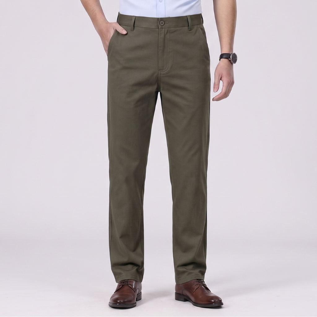 Men’s Chino Trousers – Slim Fit Straight Leg Business Casual Trousers