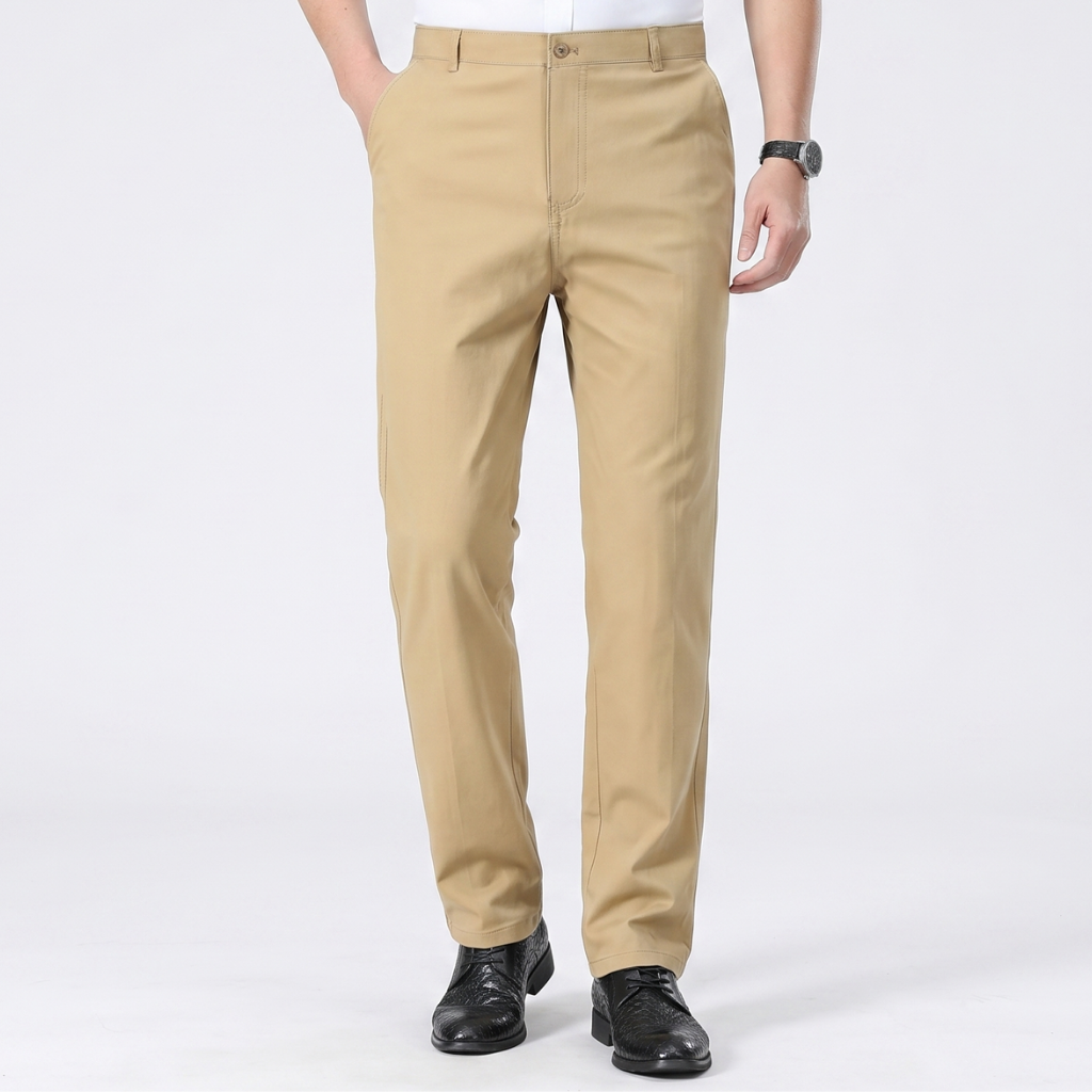 Men’s Chino Trousers – Slim Fit Straight Leg Business Casual Trousers