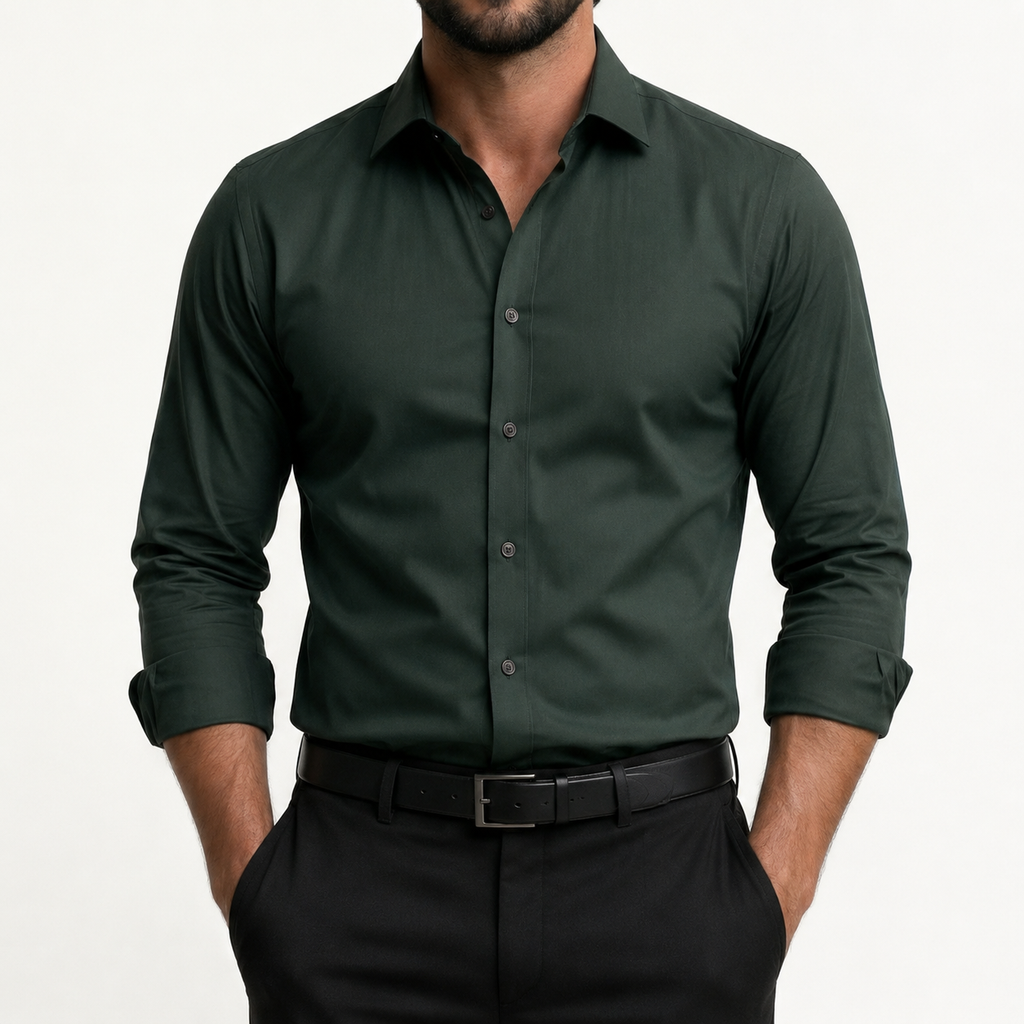 Men’s Shirt – Slim Fit Long Sleeve Classic Formal Business Shirt