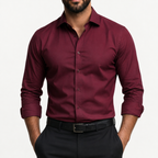 Men’s Shirt – Slim Fit Long Sleeve Classic Formal Business Shirt
