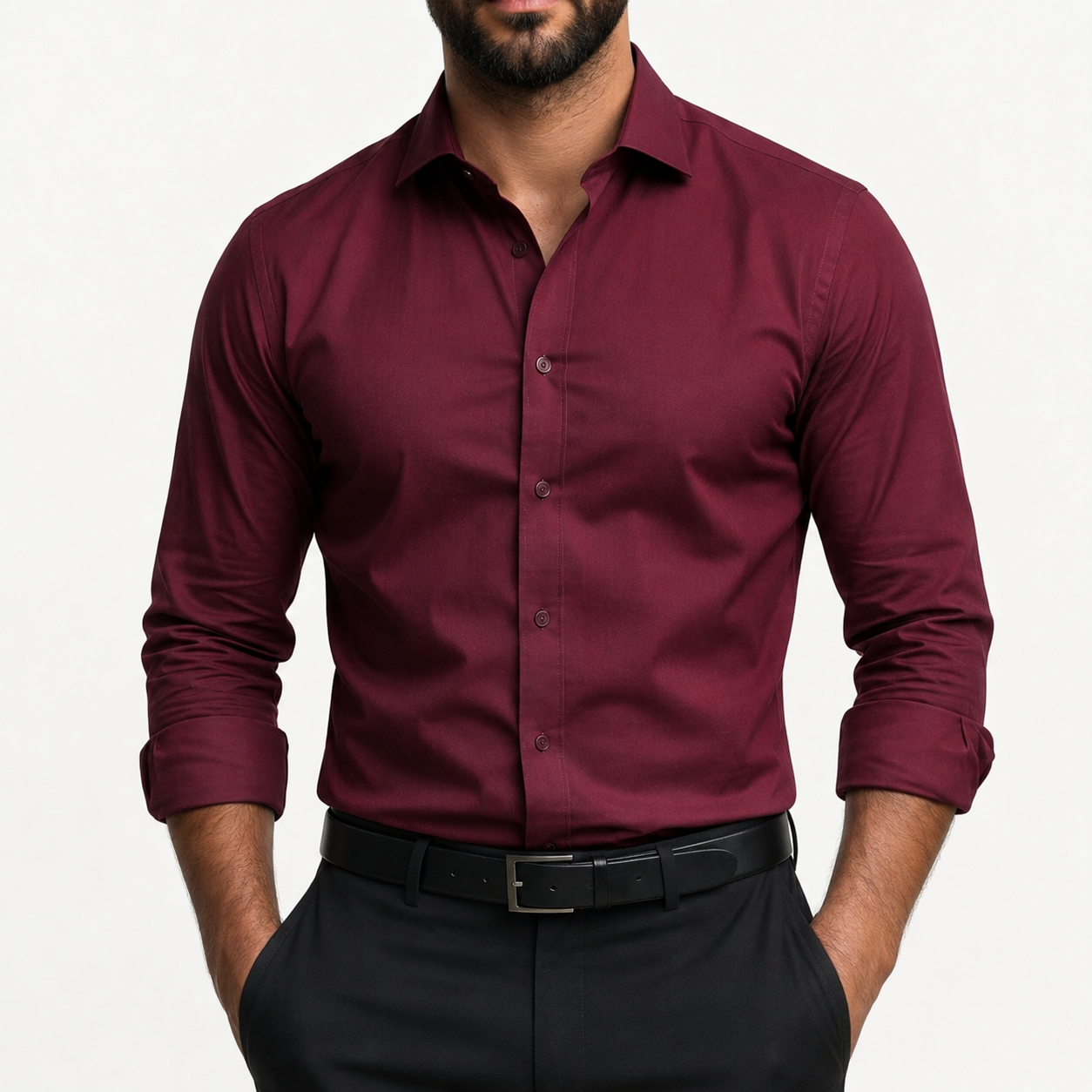 Men's Slim Fit Long Sleeve Classic Shirt