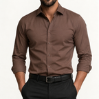 Men’s Shirt – Slim Fit Long Sleeve Classic Formal Business Shirt