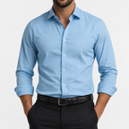 Men’s Shirt – Slim Fit Long Sleeve Classic Formal Business Shirt