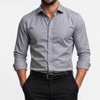 Men’s Shirt – Slim Fit Long Sleeve Classic Formal Business Shirt