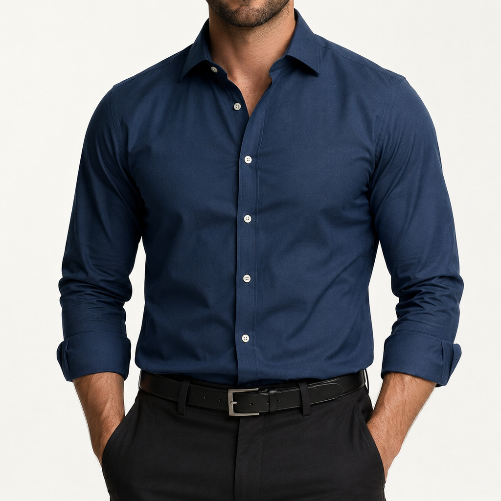Men’s Shirt – Slim Fit Long Sleeve Classic Formal Business Shirt