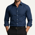 Men’s Shirt – Slim Fit Long Sleeve Classic Formal Business Shirt