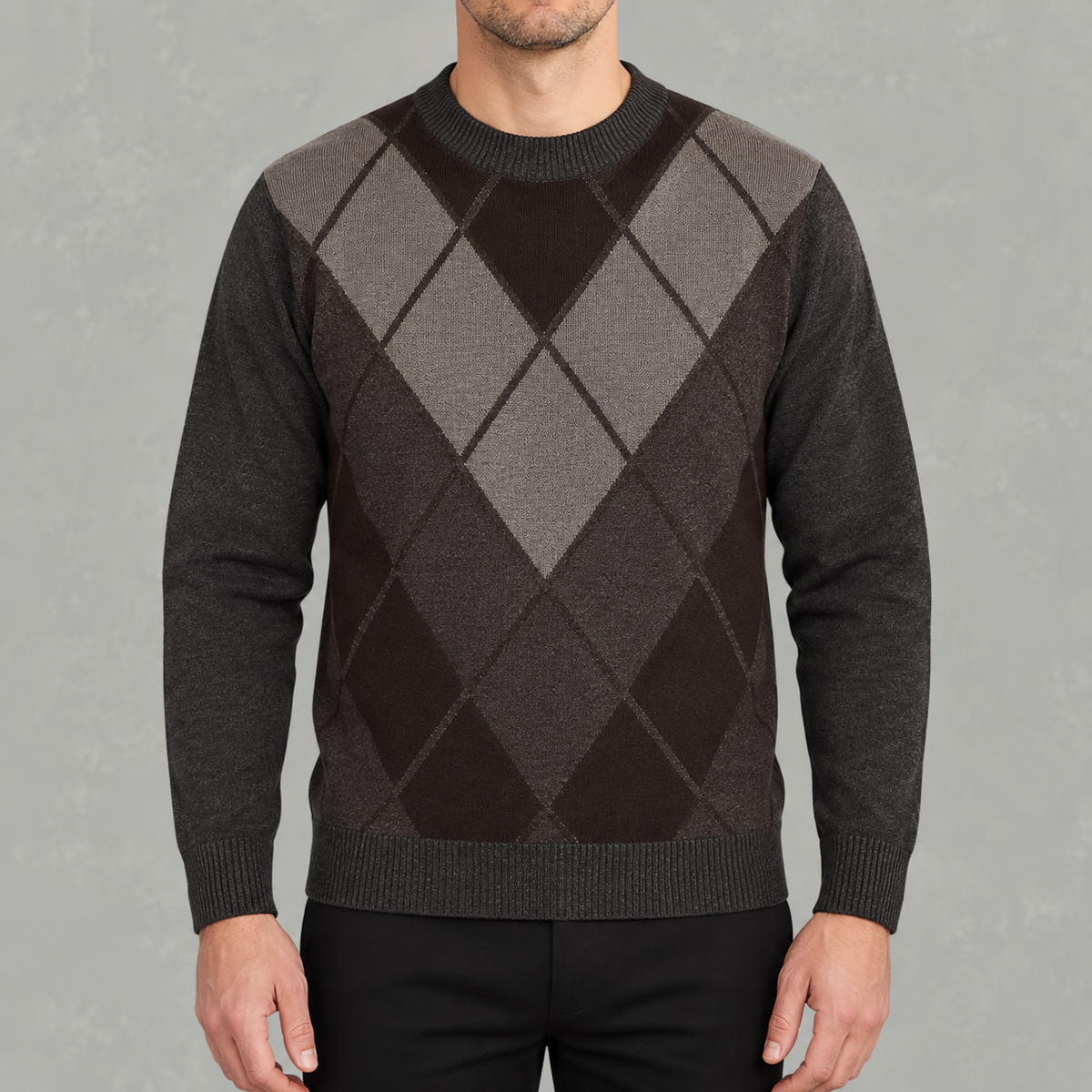 Men’s Graphic Jumper – Thickened Casual Long Sleeve Pullover