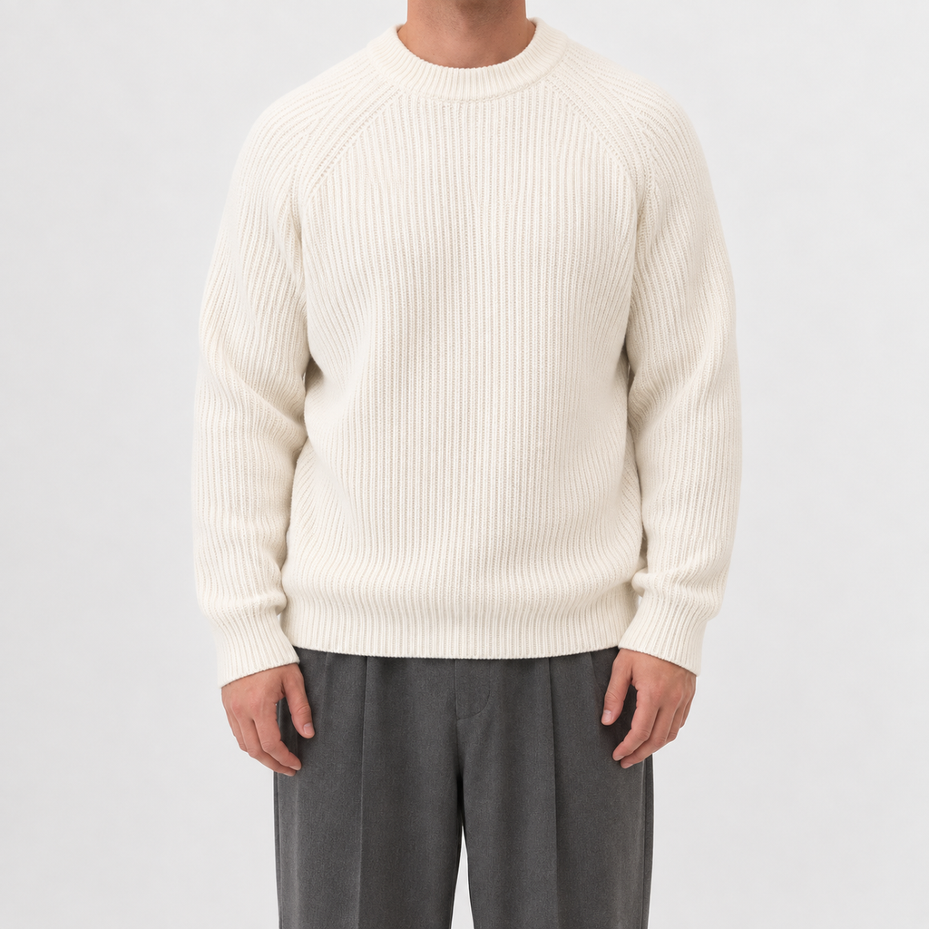 Men’s Oversized Jumper – Thickened Loose Fit Knitted Pullover