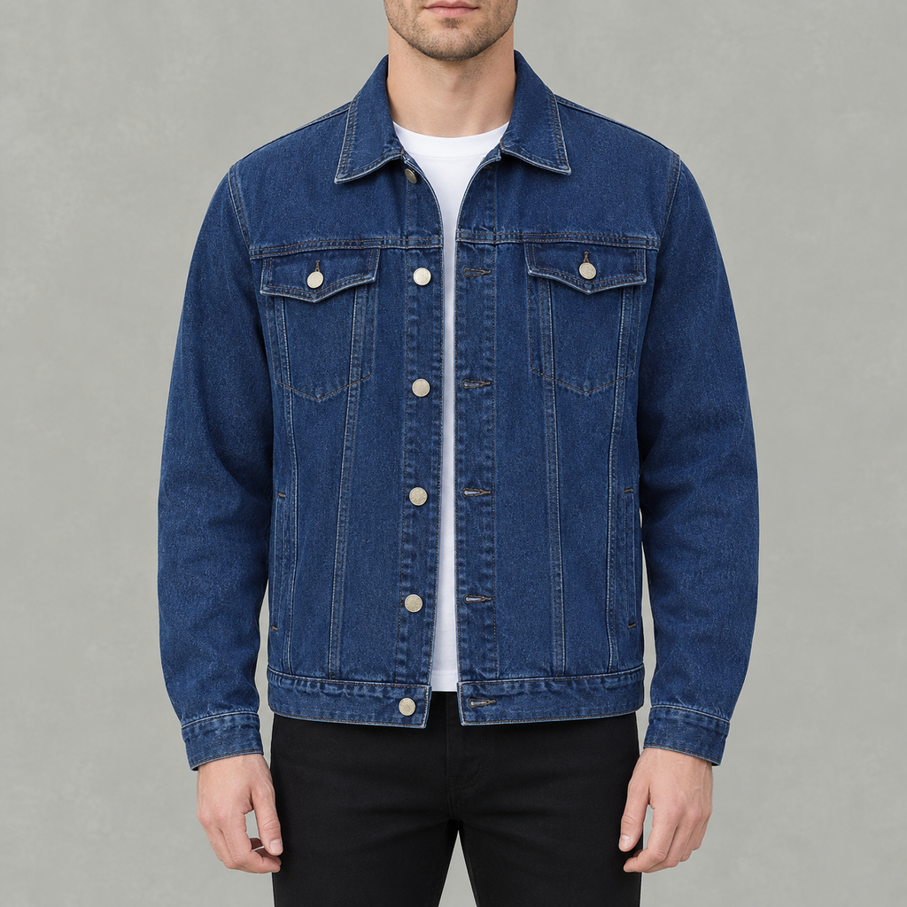Men’s Denim Jacket – Relaxed Fit Casual Workwear Jacket