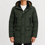 Men’s Padded Jacket – Thickened Insulated Winter Parka Coat