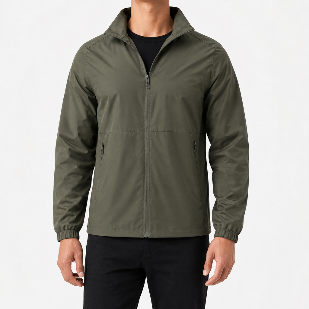 Men’s Waterproof Jacket – Breathable Stand Collar Outdoor Casual Jacket
