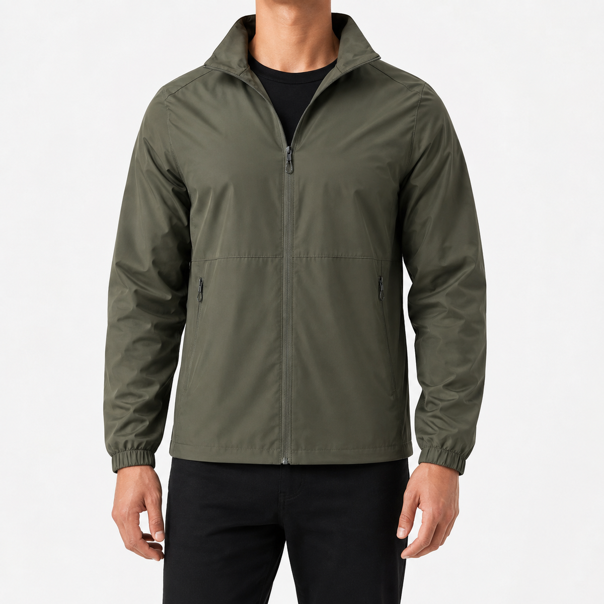 Men’s Waterproof Jacket – Breathable Stand Collar Outdoor Casual Jacket