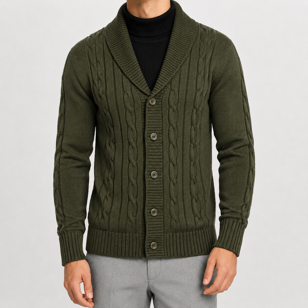Men’s Knitted Coat – Autumn Winter Long Sleeve Jumper Jacket