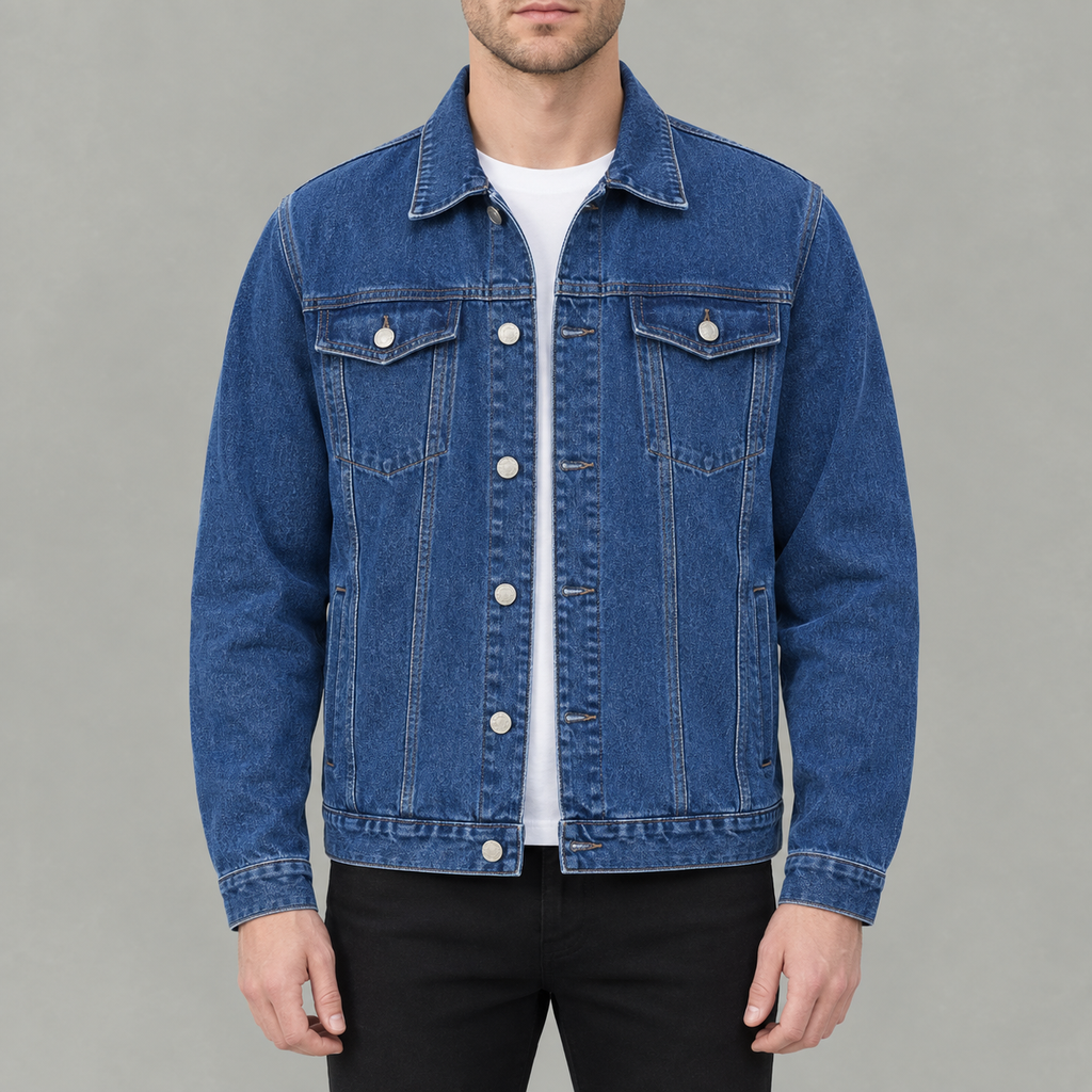 Men’s Denim Jacket – Relaxed Fit Casual Workwear Jacket