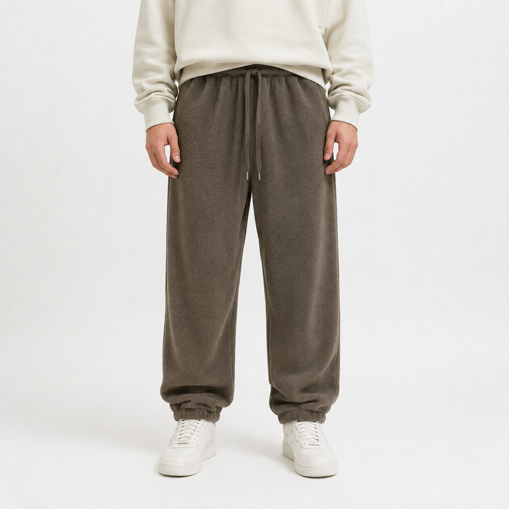 Men’s Fleece Lined Joggers – Thickened Thermal Sweatpants with Elasticated Cuffs
