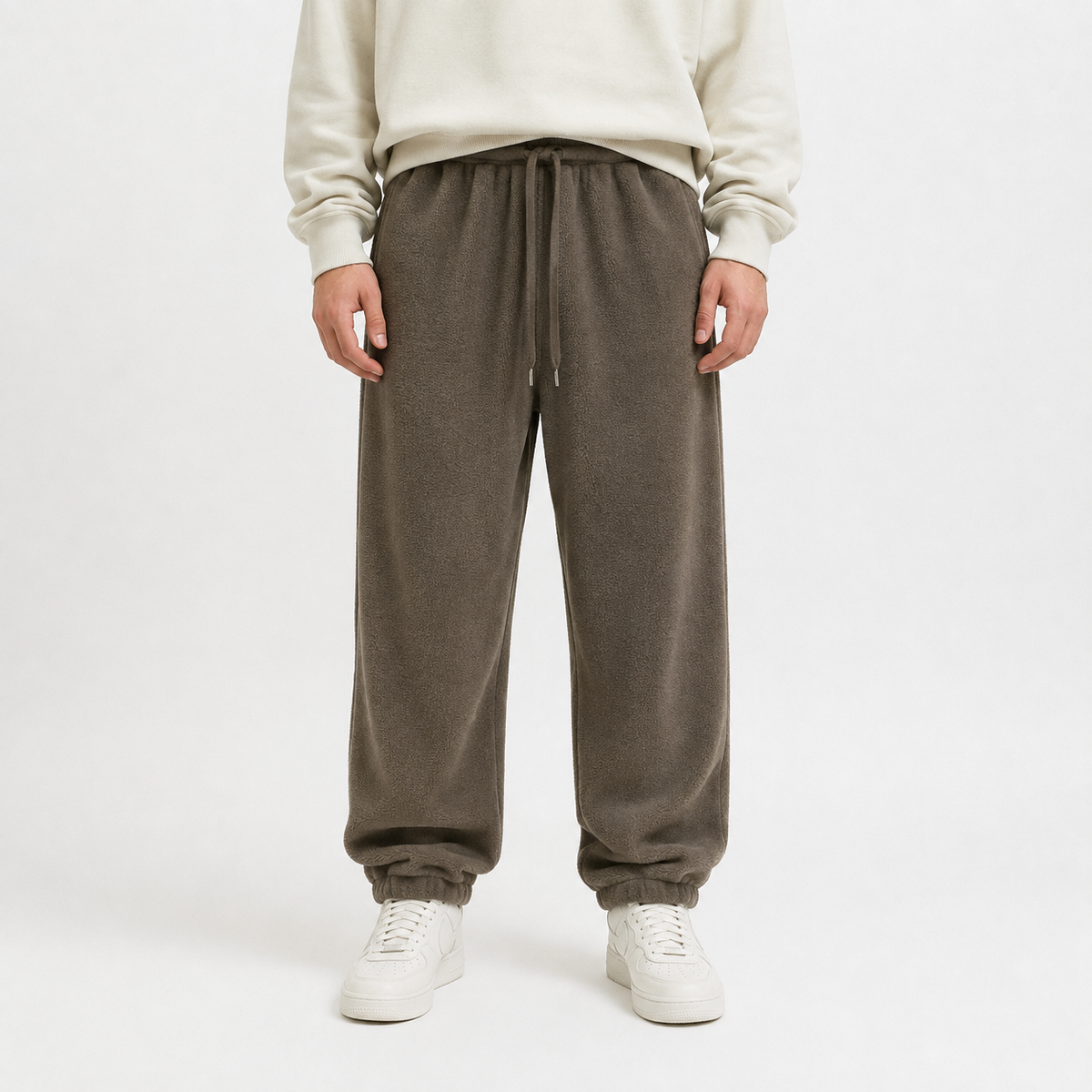 Men’s Fleece Lined Joggers – Thickened Thermal Sweatpants with Elasticated Cuffs