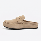 Men’s Suede Mules – Slip-On Retro Casual Shoes