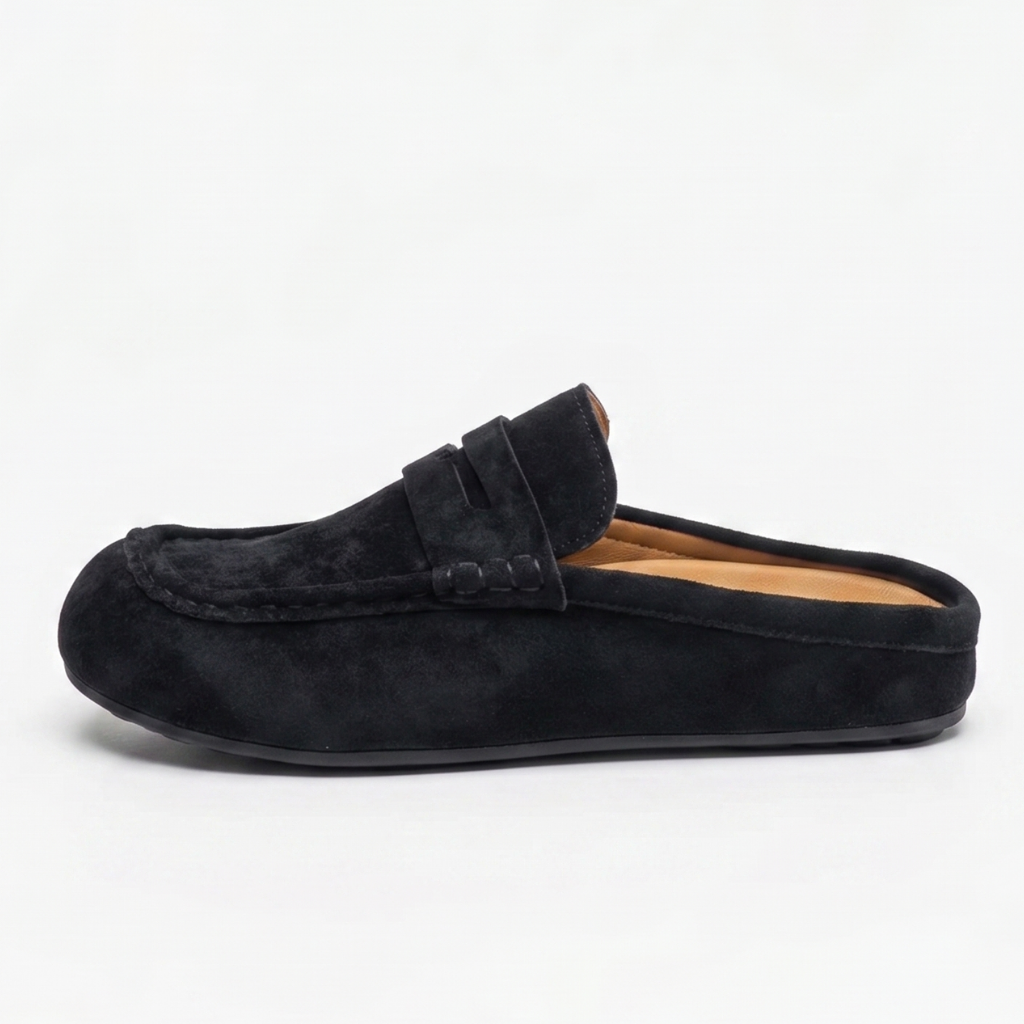 Men's Slip On Suede Mule Shoes