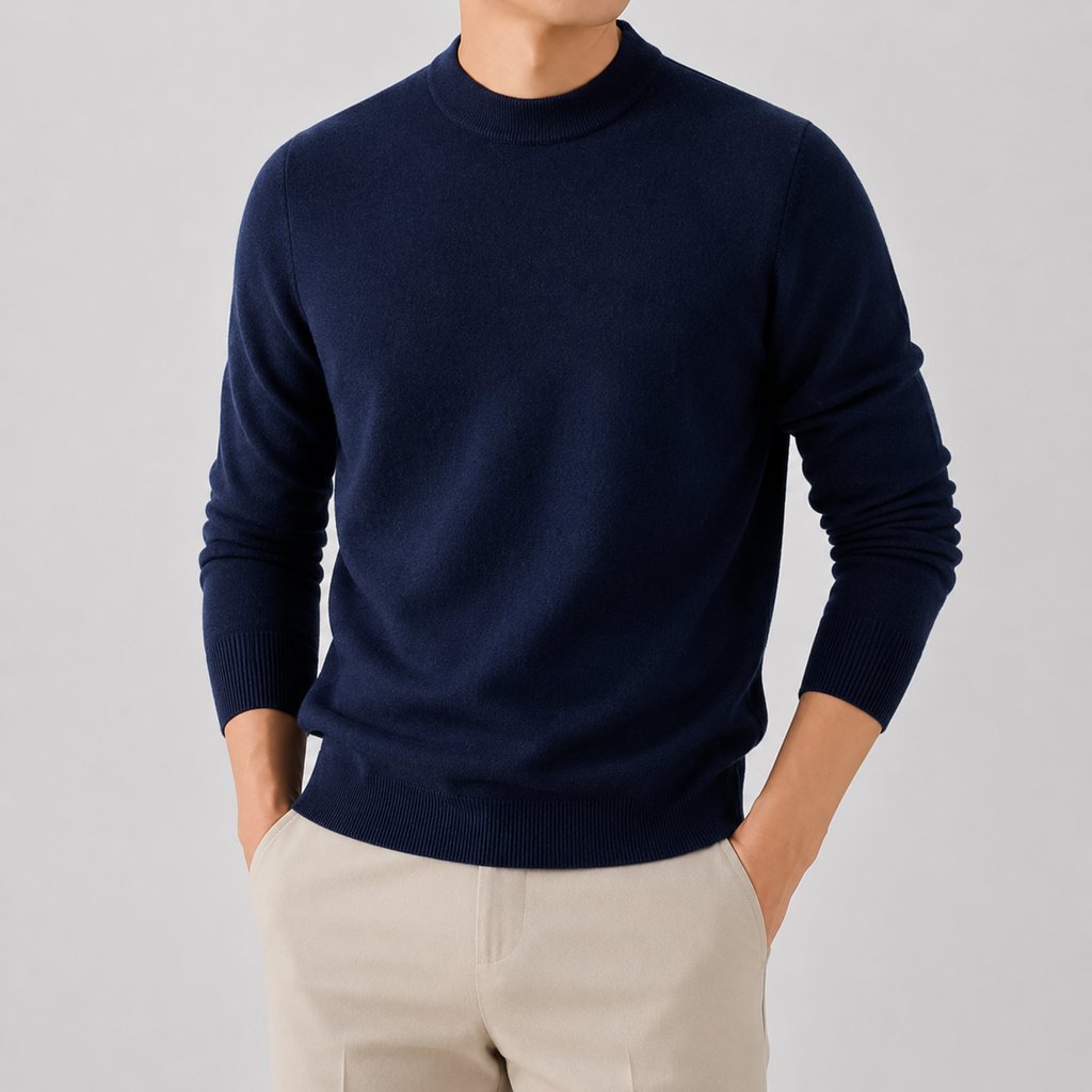 Men’s Knitted Jumper – Thickened Multi-Colour Casual Pullover