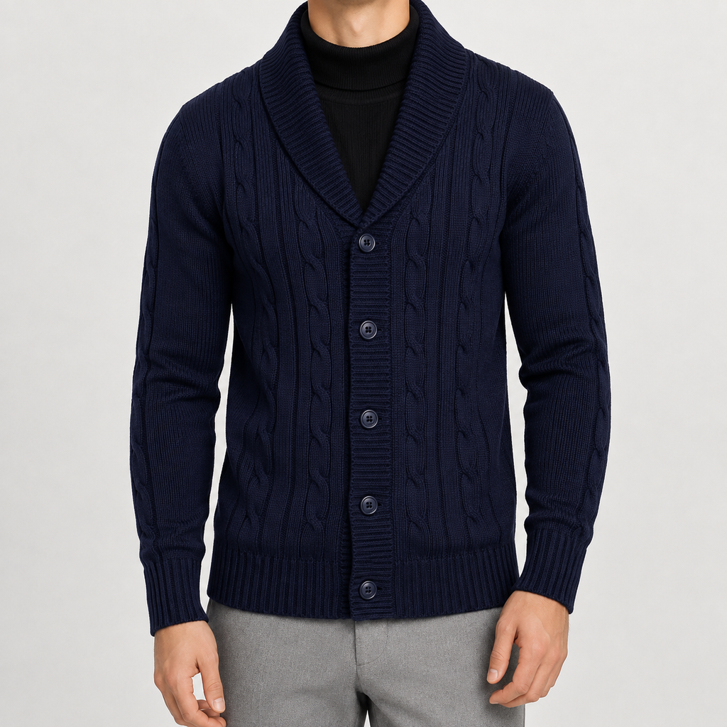 Men’s Knitted Coat – Autumn Winter Long Sleeve Jumper Jacket