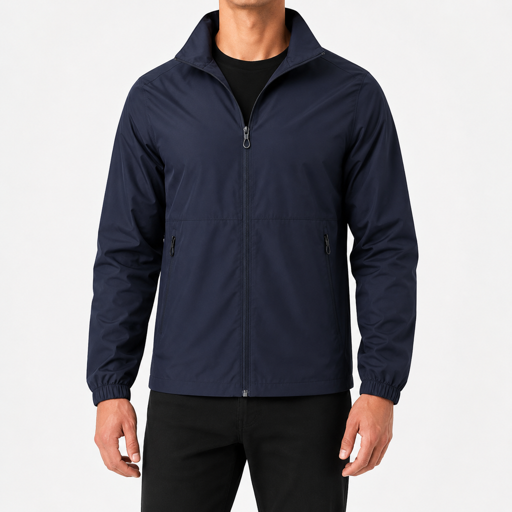 Men’s Waterproof Jacket – Breathable Stand Collar Outdoor Casual Jacket