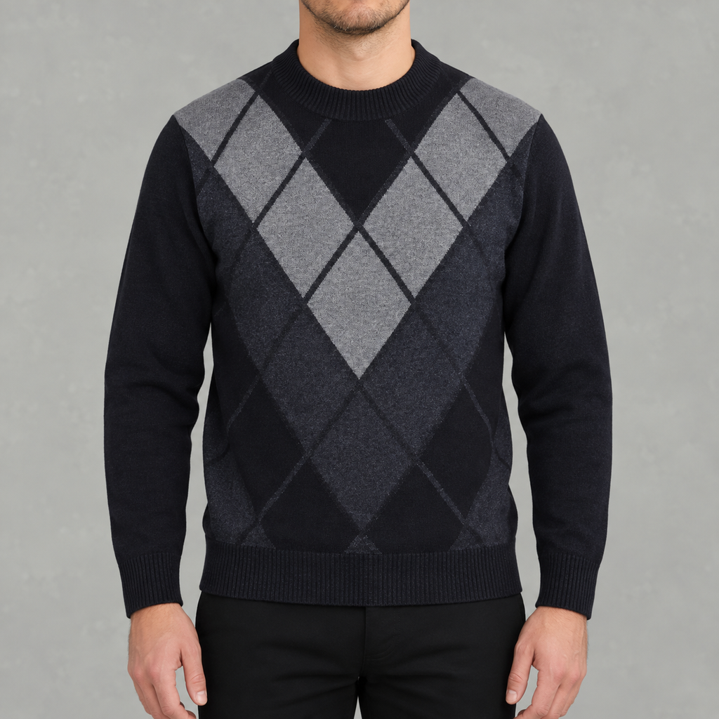 Men’s Graphic Jumper – Thickened Casual Long Sleeve Pullover