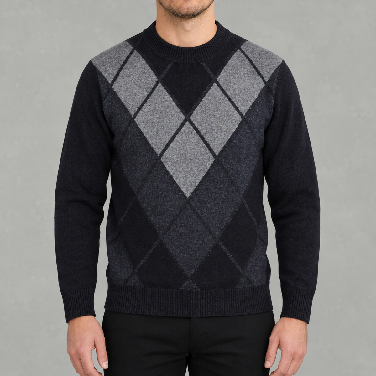 Men’s Graphic Jumper – Thickened Casual Long Sleeve Pullover