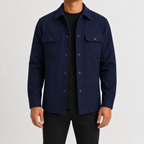Men’s Shacket – Button Front Overshirt Jacket with Flap Pockets
