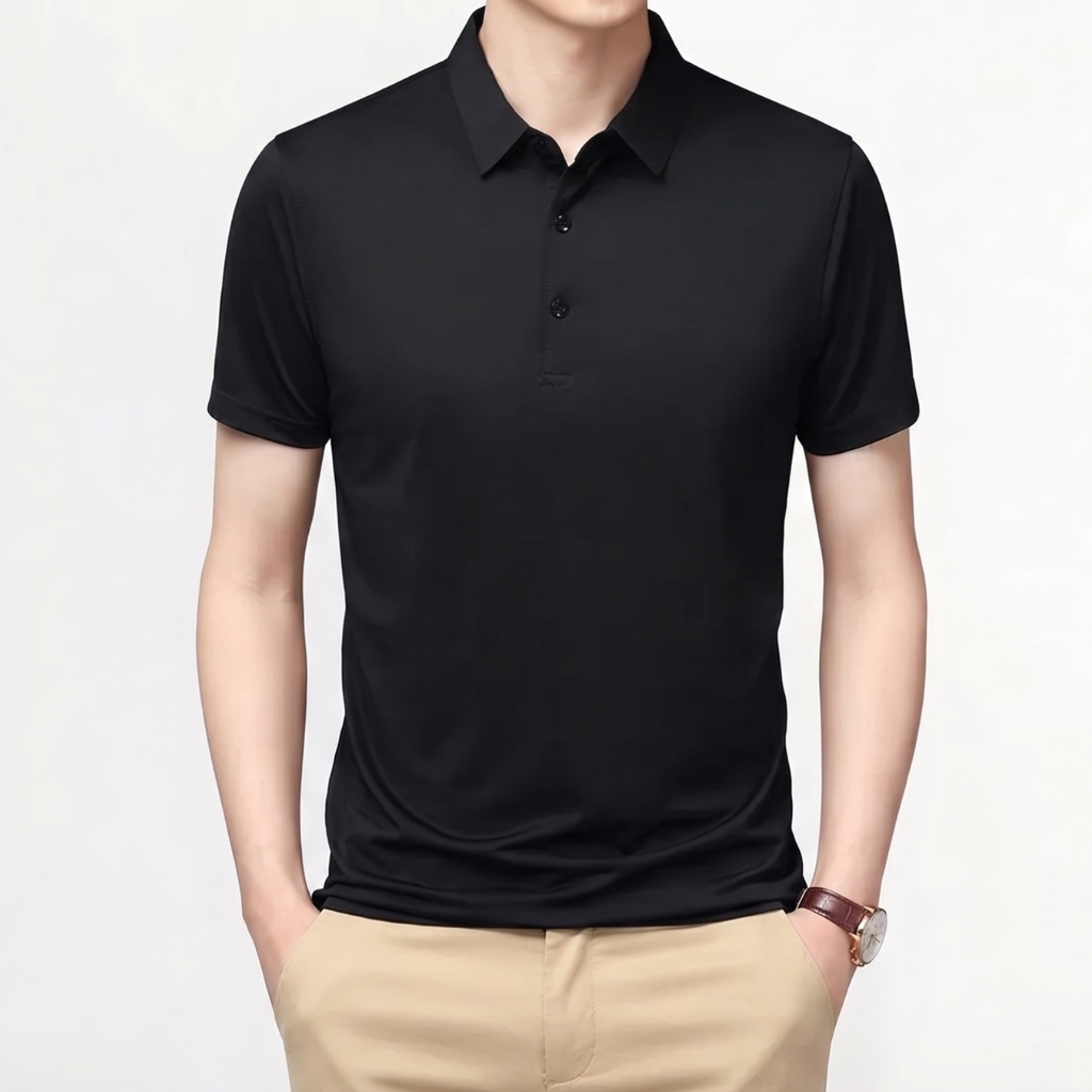 Men’s Polo Shirt – Slim Fit Short Sleeve Stretch Polo with Lightweight Finish