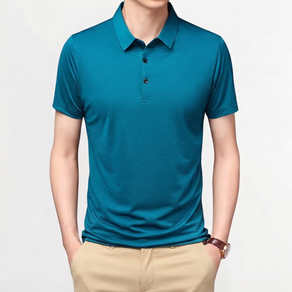 Men’s Polo Shirt – Slim Fit Short Sleeve Stretch Polo with Lightweight Finish