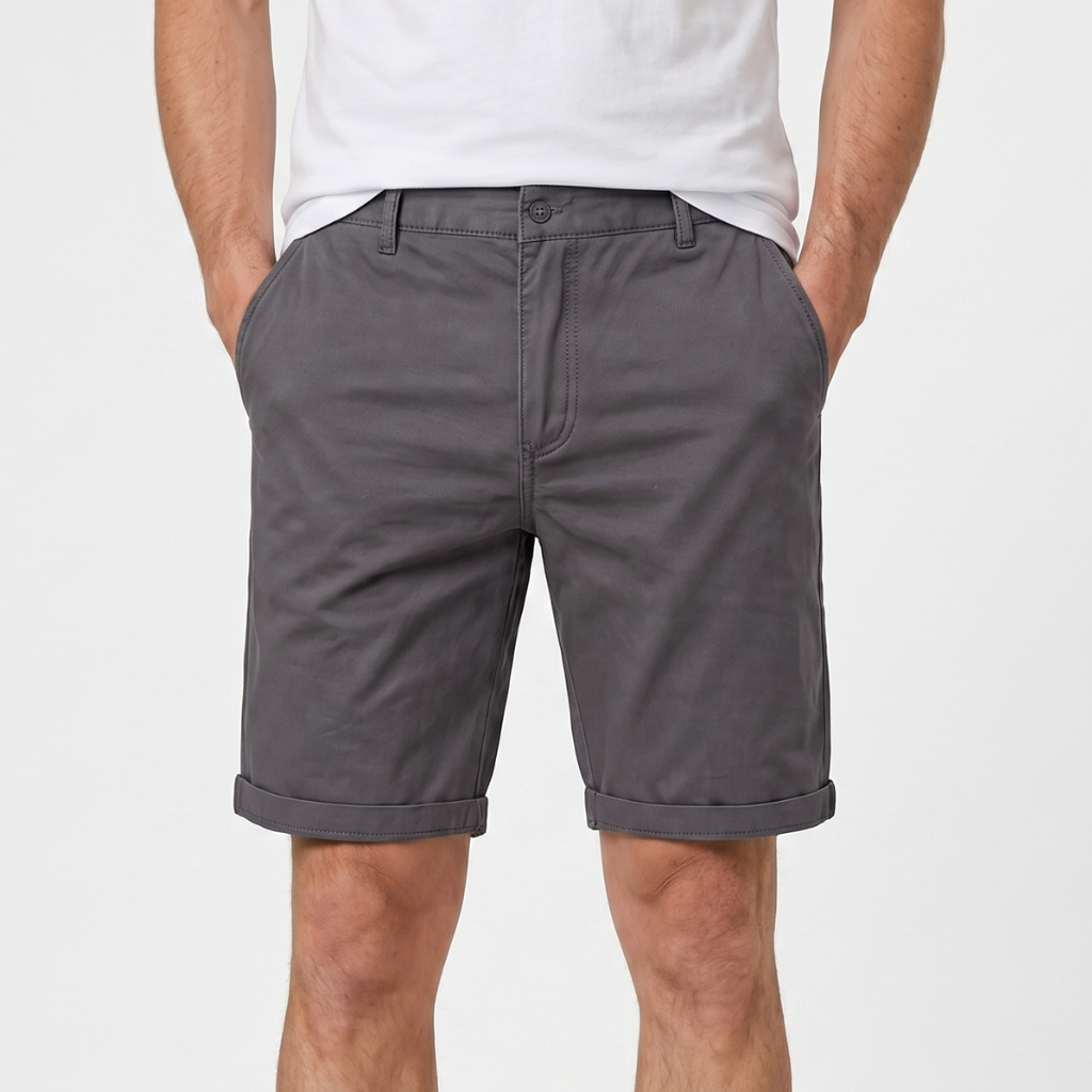 Men’s Chino Shorts – Slim Fit Straight Leg Casual Tailored Shorts